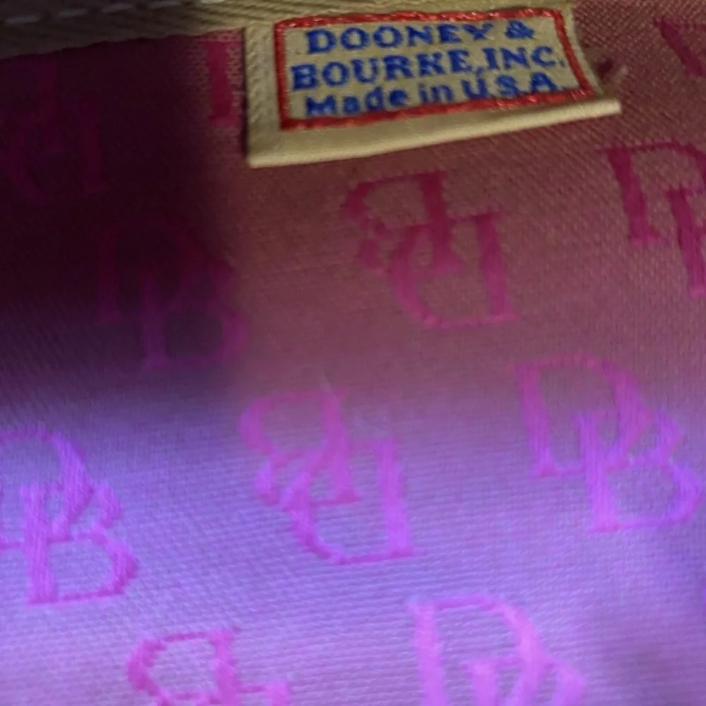 Dooney & Bourke Pink Tote with Brown Accents - Picture 3 of 8